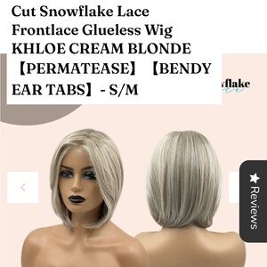 Khloe gorgeous cream blonde snowflake Lace Glueless Wig - Cream Blonde